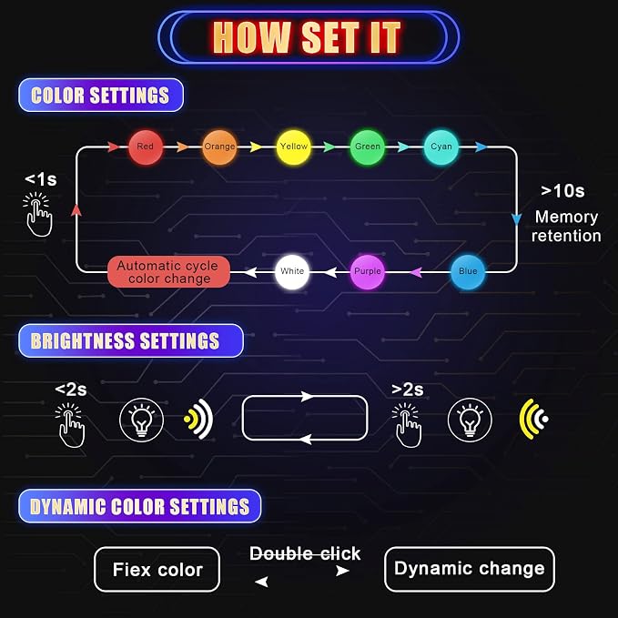 Frienda 6 Pieces Mini USB LED Car Light 8 Colors Atmosphere Lamp,Type A | Car LED Interior Lighting, 5v USB Atmosphere Light, Laptop Keyboard Office Decoration Night Lamp, Adjustable Brightness - Image 4