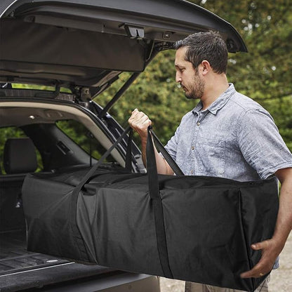 Sports Duffle Bag - Extra Large Travel Duffel Luggage Bag with Upgrade Zipper, Sturdy & Water Resistant, Black (Black 47inch) | Heavy Duty Dual Zipper, 600D Polyester, Oversized Capacity, Sturdy & Water Resistant for Camping Outdoor Moving, Black - Image 2