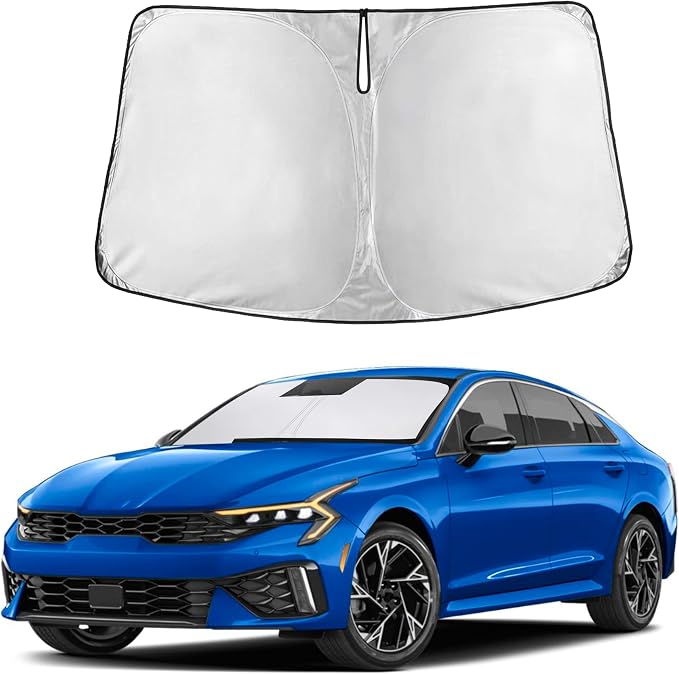 Autovir Windshield Sun Shade Fit for 2021-2024 2025 2026 Kia K5 | Sunshade, Front Car Window Shades Sun Visor, Blocks UV Rays & Heat, Car Accessories - Image 2