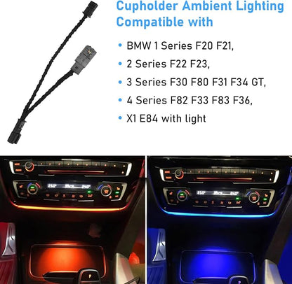 Jaronx for BMW LED Console Ambient Light for 3' F30 F31 F80, 4' F32 F33 | 1' F20 F21, 2' F22 F23, Center Console Ambient Lights LED with Dual Color Lighting - Image 2