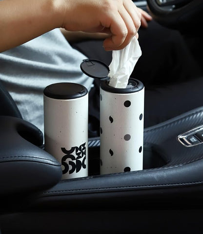 Car Tissue Holder with Facial Tissues Bulk - 4 PK Car Tissues Cylinder with Cap, Tissue Holder for Car, Travel Tissues for Car Cup Holder, Refill Car Tissue Box Round Container - Image 6
