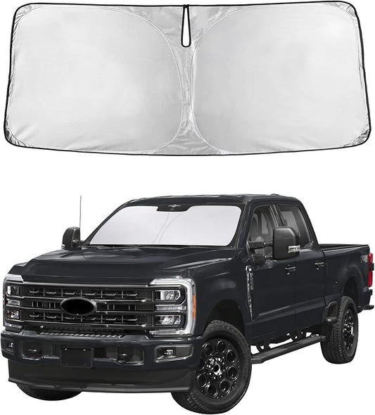 Autovir Windshield Sun Shade Fit for 2017-2024 2025 2026 Ford F250 | Sunshade, Front Car Window Shades Sun Visor, Blocks UV Rays & Heat, Car Accessories by Autovir