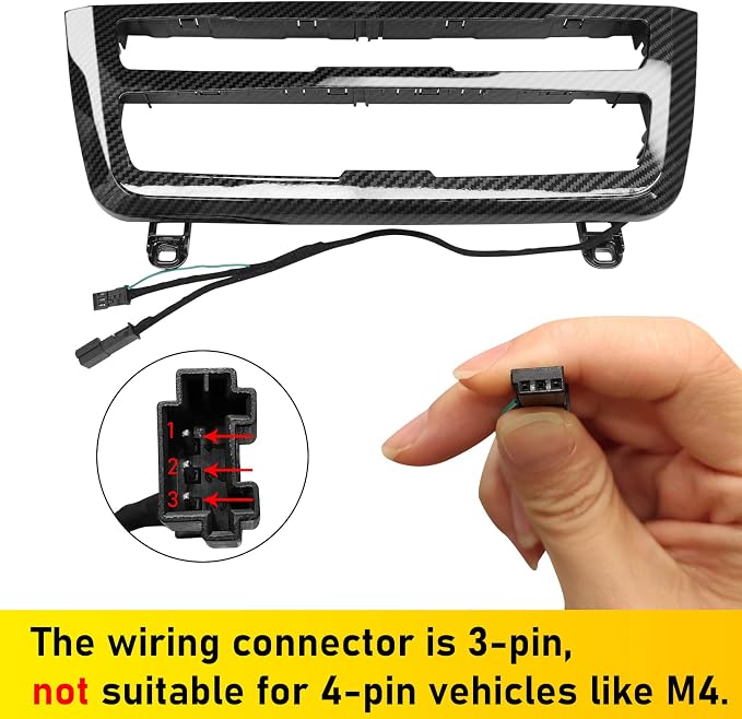 Jaronx for BMW LED Console Panel Ambient Light for 3' F30 F31 4' F32 F33 | Radio AC Control Panel Ambient Lights Console Panels Replacement with Dual Color LED Lighting - Image 3