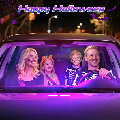 Winzwon Car Interior Lights, LED Lights for Halloween Car Accessories | Christmas White Elephant Gifts for Him Men Women Teen Boys, APP Control with USB Port Color Change Lights for Truck Decor - Image 2