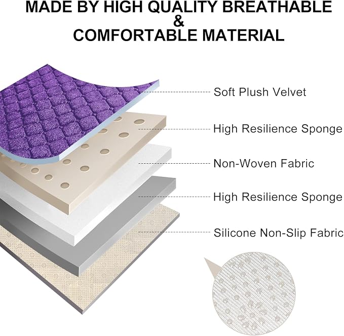 surpassme Car Seat Covers Universal Seat Covers for Car Accessories with Storage Pockets, Car Front Seat Covers and Rear Bench Coverfor Automotive, SUV, Truck, and Van(Purple) - Image 2