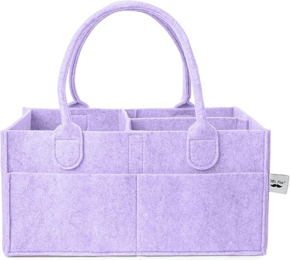 Mr. Pen- Baby Diaper Caddy Organizer, lavender dream | Nursery Storage Bin and Car Organizer for Diapers and Baby Wipes by MrPen
