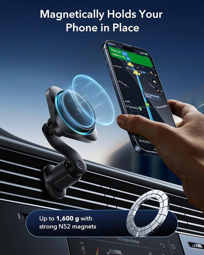 ESR OmniLock Qi2.2 25W Certified MagSafe Car Mount Charger with Cryoboost | Phone Cooling MagSafe Car Charger, 360° Rotatable, Air Vent Magnetic Car Phone Holder for iPhone 17/16 with iOS 26, S26 Ultra - Image 7