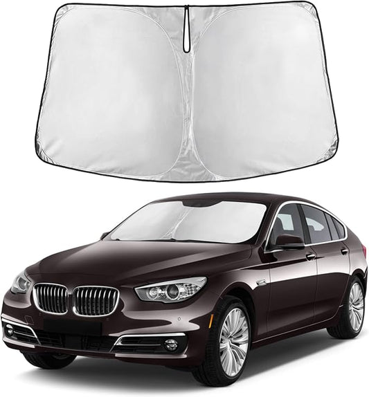 Autovir Windshield Sun Shade Fit for 2011-2014 2015 2016 BMW 5 Series | Sunshade, Front Car Window Shades Sun Visor, Blocks UV Rays & Heat, Car Accessories by Autovir