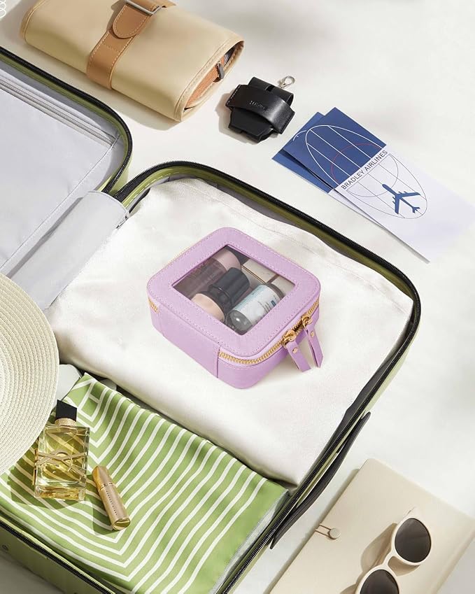 Travel Clear Makeup Bag Set, TSA Approved Cosmetic Bag Case with Zipper Portable Makeup Pouch Toiletry Bag Traveling Cosmetic Organizer Storage Bag Car Organizer Car Essentials - Image 6