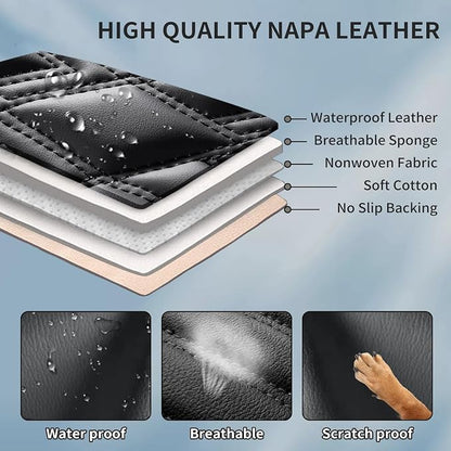 Fit for Camry Seat Covers Compatible with Toyota Camry 2012-2026 Waterproof Breathable Leather Automotive Seat Cushions Protector, Airbag Compatible,Easy to Install,Full Set 5 Seats(Whiteline) - Image 7