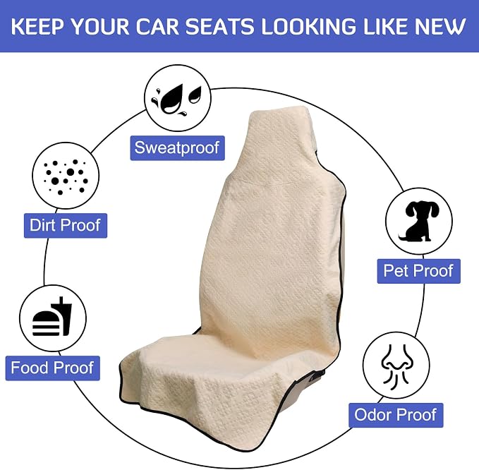 Waterproof Car Seat Cover Towel | Sweat-proof, Universal Fit for SUV & Truck, For Gym, Yoga, Pets, Workout, Beach, Microfiber Fabric, Machine Washable - Image 4