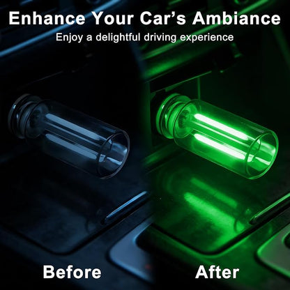 Car USB Night Light Touch Dimmable - 1-Pack Retro LED Filament Lamp for Truck Interior, Bedroom & Camping | Glass Bottle Ambiance Lighting (Green) - Image 3