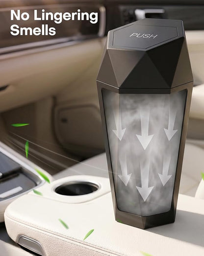HOTOR Car Trash Can with Lid, Leakproof, Black, 1 Pack | Car Accessories for Interior, Garbage Can with 15 Attached Trash Bags, Multipurpose Organizer and Storage for Home & Office - Image 6