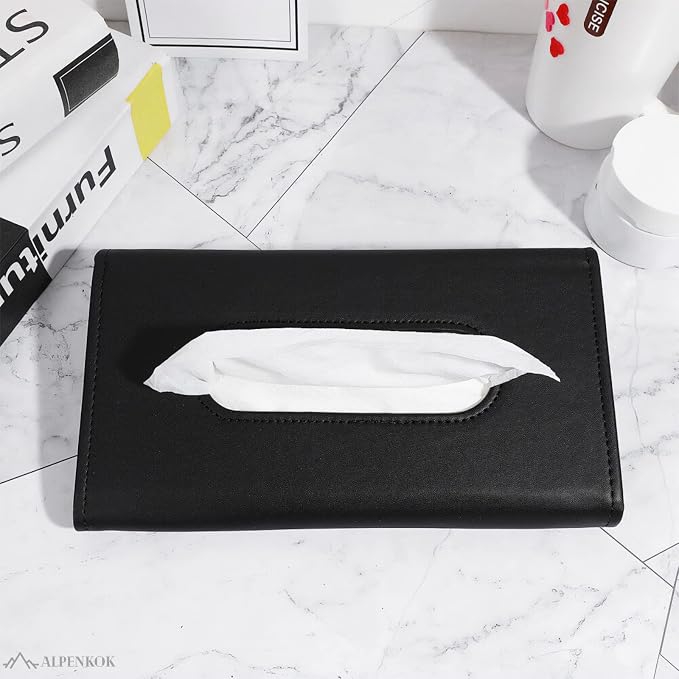 Car Tissue Holder Visor, 9.1×4.7x1.5, PU Leather, Napkin Storage | Car Visor Tissue Holder; Ergonomic Take-Out Port, Universal Fit, Refillable; Metal Clip Mount, Quick Install - Image 9