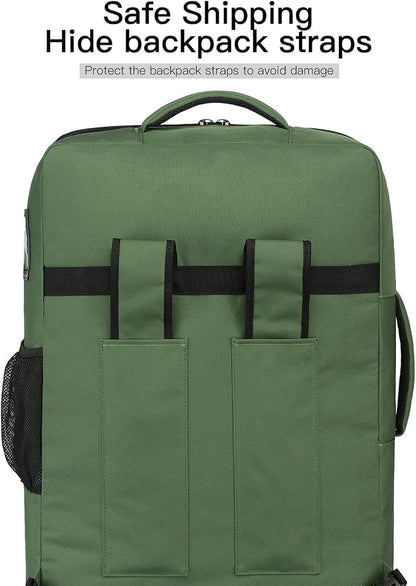 TUGUAN Car Seat Travel Bag for Airplane with Spinner Wheels, Infant Car Seat Bags for Air Travel with Hard Bottom, Padded Car Seat Backpack, Large Car Seat Storage Bag Airport Check, Green - Image 4