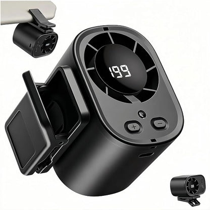 Car Clip On Fan,Portable Cooling Fan for Car with LED Display,360° Rotating Mini Fan,199 Speed Settings,USB Rechargeable 1500mAh Backseat Fan for Cars Without AC, Stroller,Office, Camping by GcwJovialite