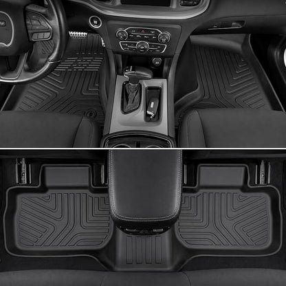 Floor Mats for 2011-2023 Dodge Charger RWD & Chrysler 300 RWD | Full-Coverage Mats Set with Cargo Liner, 3D Laser Fit, All-Weather Protection, Odorless & Durable, Complete Accessories Set - Image 3