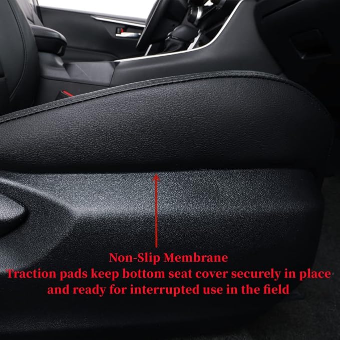 coverdream Full Set Leather Seat Covers for 2014-2019 Toyota Corolla L,LE,LE Eco Plus,LE Plus,Fully Covered,Airbag Compatible Waterproof Car Seat Protector (Black) - Image 2