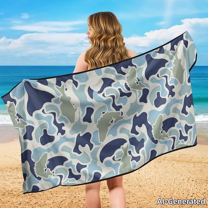 SEANATIVE Fish Camo Car Seat Cover Sweat Towel with Storage Bag for Front Seats in Cars, Trucks, SUVs – Universal Seat Liner, Easy Install, Washable, Breathable Fabric - Image 4
