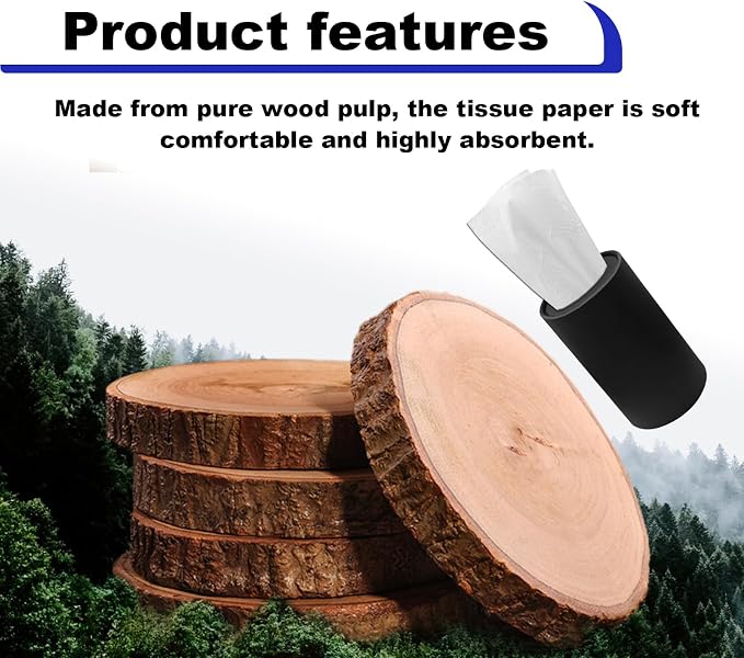 4PCS Car Tissue Holder, Pull Out Cars Tissue Holder, Refillable Tissues Cylinder Travel Tissue Tubes Box Container Multifunctional Car Tissue Box Fits for Cup Holder Round (Black) - Image 5