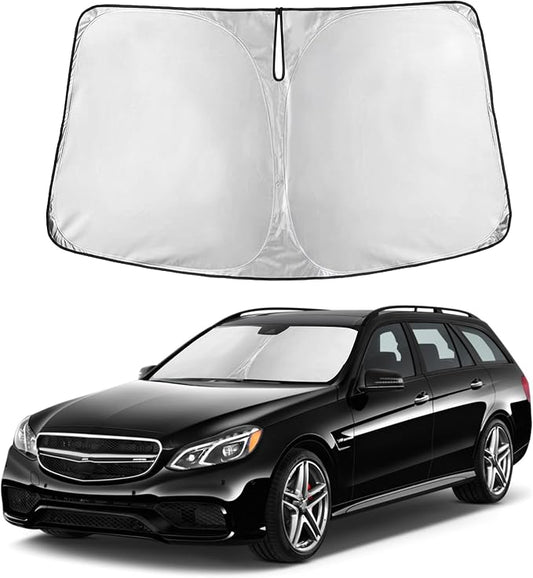 Autovir Windshield Sun Shade Fit for 2010-2015 2016 Mercedes-Benz E-Class | Sunshade, Front Car Window Shades Sun Visor, Blocks UV Rays & Heat, Car Accessories by Autovir
