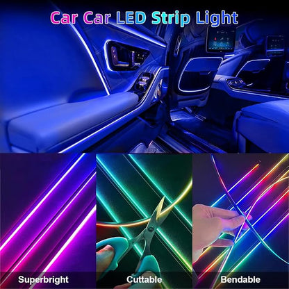 Acrylic Interior Car LED Strip Light, Dreamcolor 6-in-1 RGB Ambient Lighting with APP, 16 Million Colors 175in 600LED Music Sync Lights for Night Driving, Home, Camping & Gift Decor - Image 4