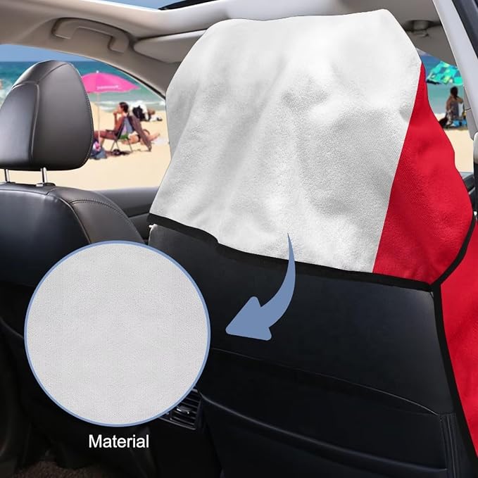 SEANATIVE Canadian Flag Car Seat Covers Easy Install Car Seat Towel Covers Scratch-Resistant Seat Cushion Protectors for Dogs, Kids, Beach Absorbent Sports Towel - Image 6