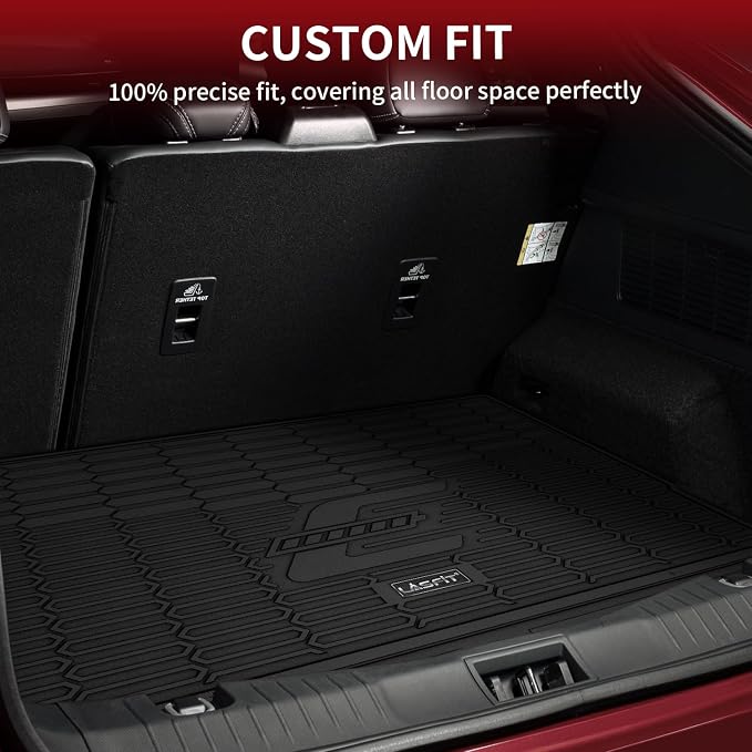 LASFIT Cargo Mat for Ford Mustang Mach-E 2021 2022 2023 2024 2025 2026 | Custom Fit Trunk Base Upper Position Liner All Weather Protector TPE One-Piece Design Easy Installation & Clean, 1pc Black - Image 3