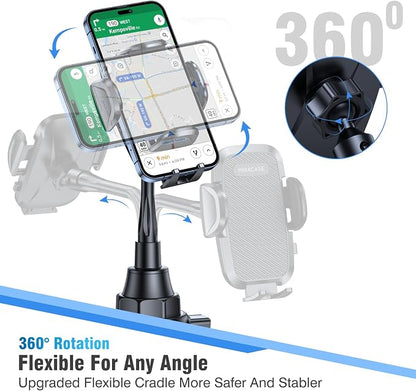 miracase Cup Holder Phone Mount for Car, Universal Phone Holders for Your Car, Gooseneck Adjustable Car Cup Cell Phone Mount for iPhone Samsung Google and All 4.0-7.2 inches Smartphones - Image 3