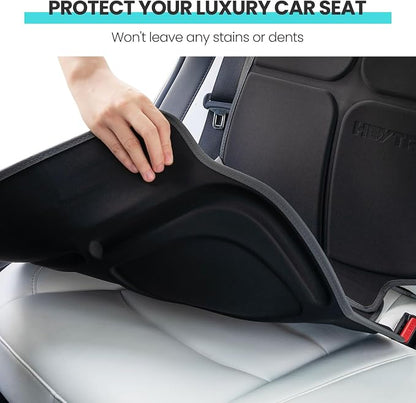 HEYTRIP Car Seat Protector for Children, 2 Pack, Waterproof | Rear-Facing/Forward-Facing, Fits 0-12 Years and Most Car Seats, Easy Cleanup, Non-Slip, Black Blue - Image 5