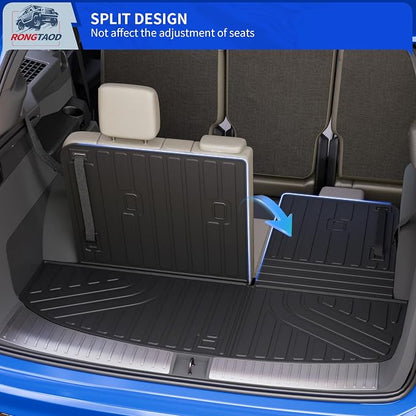 Rongtaod Trunk Mat with Backrest Mat for 2026 Hyundai Palisade Gas 7&8 Seat | Cargo Mat Cargo Liner Trunk Liner Back Seat Cover Protector TPE All Weather Palisade Accessories - Image 3