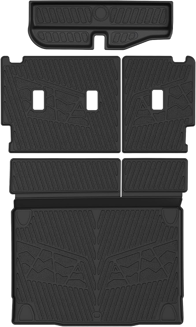 LASFIT Cargo Mats+Rear Back Seat Protector for Ford Bronco 4-Door 2021-2026 | All Weather TPE Trunk Liner+Underfloor Storage Mat+Backrest Cover Custom Fit Easy Clean, Not Fit Bronco Sport or 2 Door - Image 9