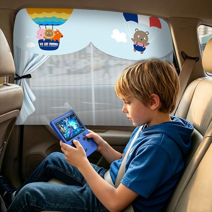LEIWOOR 2-Pack Magnetic 2 Layers UV Protection Car Window Shades for Baby | Privacy full/half shade baby car window shades with curtain header breathable heat block back curtain for truck van sedan SUV - Image 3