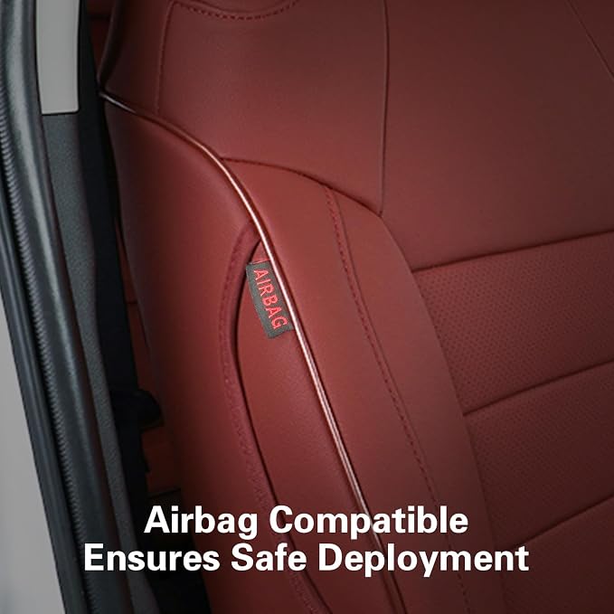 EKR Corolla Seat Covers Custom Fit for Toyota Corolla 2020 2021 2022 2023 2024 2025 2026 SE &2023-2025 XSE &2025 FX,Leather Car Seat Covers Full Set-Faux Leather(Burgundy) - Image 4
