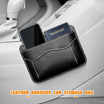 Car Seat Side Pocket Organizer, PU Leather Mini Vehicle Phone Holder Storage Bag, Automotive Interior Tray Pouch Seat Gap Filler Accessories, Universal for SUV Sedan Truck (Black) - Image 6