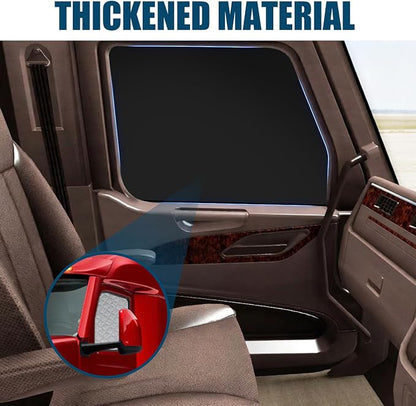 2 Pcs Side Window Sun Shade for Peterbilt 579 567 14-26 | Fits 579 (2022-2026) & 567 Semi Truck Day Cab Sleeper, 6-Layer 210T Heat Blocker, Blackout Privacy Cover, Foldable - Image 4