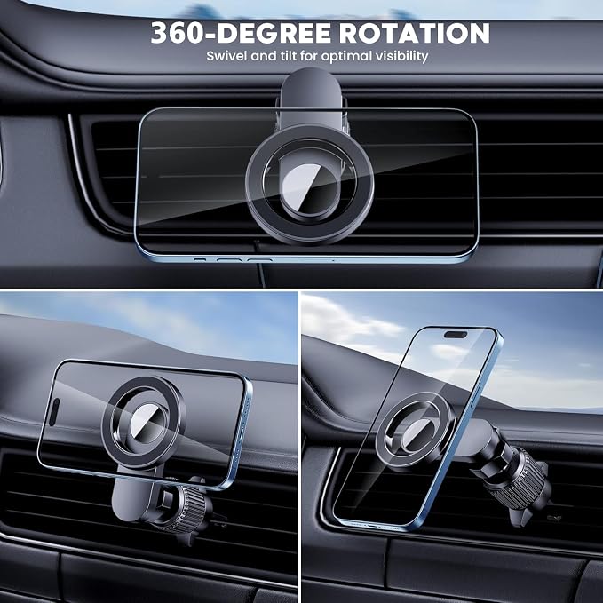 Car Phone Holder for Magsafe [3700gf Magnetic] 360° Adjustable Cell Phone Mount, Phone Holders for Your Car Accessories Pad Phone Holder for iPhone 17-12 Series - Image 3