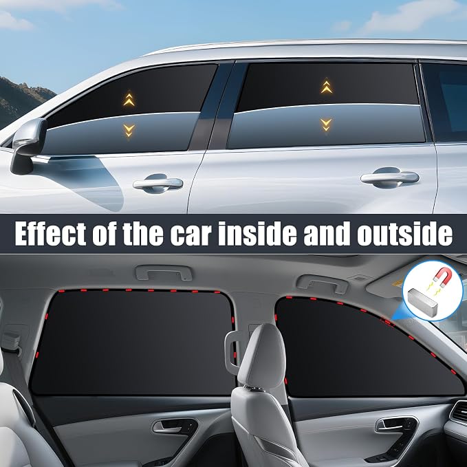 ZATOOTO Subaru Forester Sun Shade 2019-2024, Full Blackout for Privacy | 100% UV Protection, Blackout For Baby Breastfeeding, Sleeping, Camping, 4 Pack Magnetic Side Window Covers - Image 6