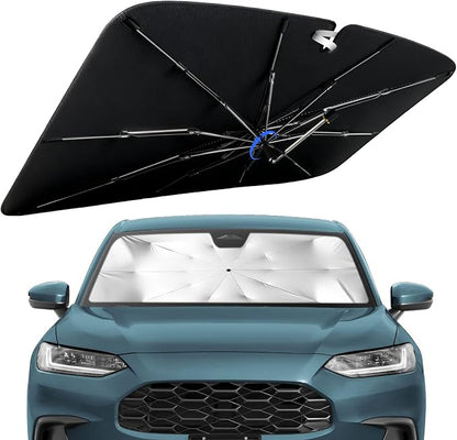 Windshield Sun Shade for Honda HR-V 2023-2026 with 360° Rotating Shaft | Custom Fit Umbrella Sunshade for UV Blocking, Interior Heat Protection, Easy Storage, UPF 50+ Cool Windshield Cover by Lonyaqui