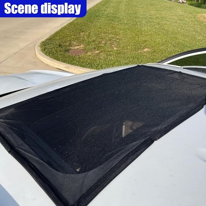 Magnetic Car Sunroof Sun Shade Breathable Mesh (39.6 × 26.77 in) | UV Protection Auto Moonroof Screen Cover, Universal Quick Install Vehicle Window Mesh Bug Net Accessory for Camping, Parking - Image 6