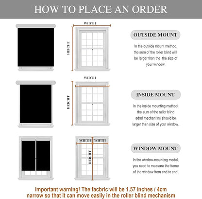 NICETOWN Black Kitchen Curtains 48 Inches Long for Small Window | Thermal Insulated Solid Self Sticky Adjustable Curtain Panels for Cupboard Loft Cafe Dining Room, 52" x 48", 1 Panel - Image 9