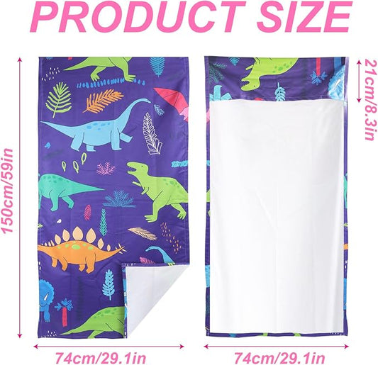Car Seat Towel Covers Front Seats for Yoga,Gym,Workout,Sports,Running,Beach and Travel,Automotive Cute Washable Sweat Towels Seat Protector Cover Blanket for Cars Golf Trucks (Dinosaur, 1Pcs) - Image 2