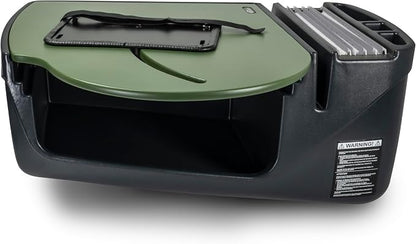 AutoExec Roadmaster Car Desk and Portable Workstation with Phone Vent Clip, Army Green - Image 9