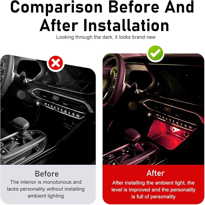 1 PC Mini USB LED Car Atmosphere Lamp, Round Crystal Plug-and-Play Car Ambient Light, Portable Personalized Auto Interior Decor Night Light, Universal for Most Cars, SUVs (Red) - Image 6