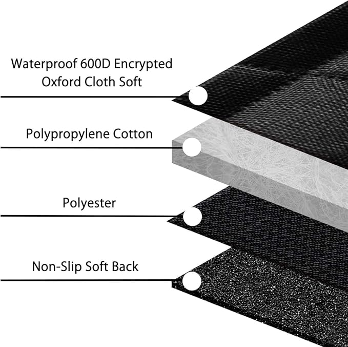 Dog Car Seat Cover, Waterproof Nonslip Pet Seat Cover for Back Seat with Storage Pockets Mesh Visual Window, Scratch Proof Pet Dog Seat Cover Hammock for Cars Trucks and SUVs, XL-Black - Image 5