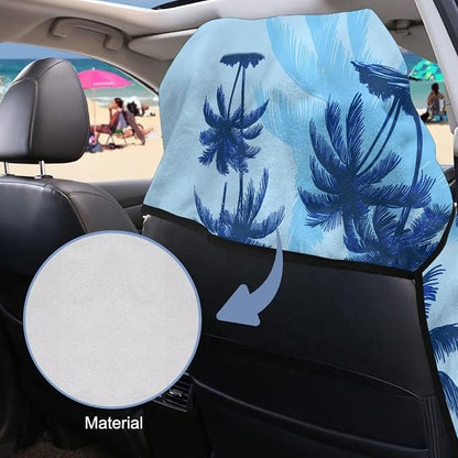 Palm Tree Car Towel Seat Cover Soft Comfort Car Seat Cover Protector 1 Piece Easy to Installation Universal Fit for SUV Van Truck Sedan - Image 3