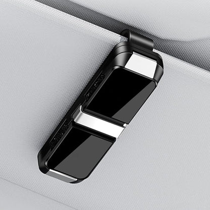Sunglass Holder for Car Visor Clip Double-Headed, Push-Button Opening Car Sunglass Holder, Visor Sunglasses Holder Clip, Fits Cars, Trucks, SUVs and More (Double-Headed) by Pakanana