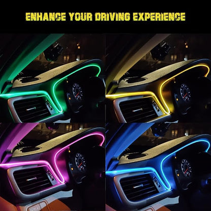 Jushope Interior Car LED Strip Lights, RGB USB Car Ambient Lighting with Wireless APP & Remote Control, Car Accessories Fiber Optifc Lights Sync to Music (2 LED/157 inches) - Image 7