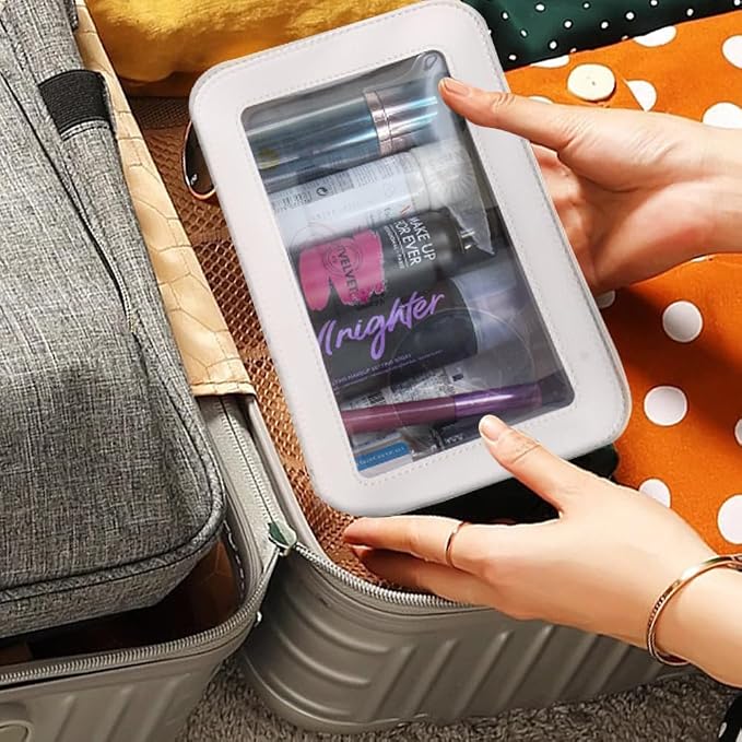 Clear Makeup Bag Small, TSA Approved Portable Toiletry Bag with Zipper Cosmetic Travel Bag Makeup Organizer Case Mini Makeup Pouch for Purse Car Organizer Bag for Women Men - Image 5