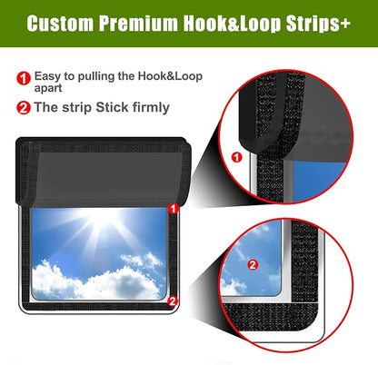 RV Skylight Cover, Vent Cover for Roof16 ¼ (L) x 16 ¼" (W), RV Window Blackout with UV Protection and Foldable Magnet Design, Waterproof Fabric, Reflective - Image 4
